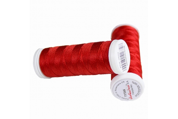 Нитки бісерні Ariadna Tytan 80, 180 метрів, червоні 2522